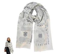 REALOKMAN Handcrafted Christian Prayer Shawl for Women 28x70 Christian Protection Bible Verse Scarf Vintage Scripture Wrap