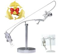 REALOKMAN Kinetics the Fisherman, Kinetic Sculpture Fishing, The Fisherman Balancing Sculpture, Steel Fishing Kinetic Art Balance Figurine for Home Office Desktop Living Room Ornament(1Pc)
