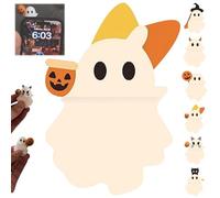 REALOKMAN Sithandsip Ghostees Mystery Phone Buddy, Mini Phone Figure Surprise Toy, Stick-On Halloween Ghost & Pumpkin Telephone Topper, Cute Fun Halloween Telephone All Models Buddy Doll(Style 2)