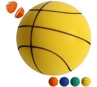 REALOKMAN Size 3/5/7 Quiet Indoor Basketball Silent Foam Weighted Basics Baskerball Noiseless Bounce Blue Ball No-Inflatable for Various Outdoor Indoor Dribbling Activities Gift for Youth