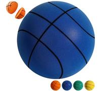 REALOKMAN Size 3/5/7 Quiet Indoor Basketball Silent Foam Weighted Basics Baskerball Noiseless Bounce Blue Ball No-Inflatable for Various Outdoor Indoor Dribbling Activities Gift for Youth