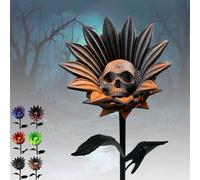 REALOKMAN The Forbidden Sunflower Sculpture, Unique Gothic Skull Bloom Decor, 3D Printed Dead Flower Decoration, Halloween Decorations Display, Autumn Home Decors, Macabre Art for Indoor and Garden