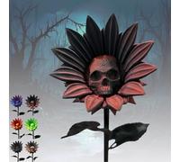 REALOKMAN The Forbidden Sunflower Sculpture, Unique Gothic Skull Bloom Decor, 3D Printed Dead Flower Decoration, Halloween Decorations Display, Autumn Home Decors, Macabre Art for Indoor and Garden