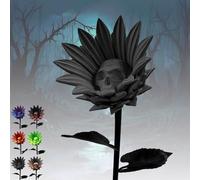REALOKMAN The Forbidden Sunflower Sculpture, Unique Gothic Skull Bloom Decor, 3D Printed Dead Flower Decoration, Halloween Decorations Display, Autumn Home Decors, Macabre Art for Indoor and Garden