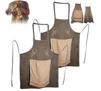REALOKMAN Works Apron for Prank Adult Chef's Prank Apron Funny Gag Gift with Surprise Pocket Novelty Kitchen Cooking Apron for Men(2Pcs)