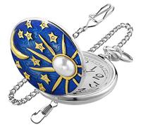 Realpoo Orologio da tasca con toppa a forma di animale, orologio da tasca da uomo con catena in vita, Ph003-us, Classico