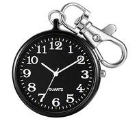 Realpoo Orologio da tasca portatile ultra sottile da uomo con portachiavi, orologio da tasca portatile arabo, quadrante digitale, Chiave-cf1001, Moderno