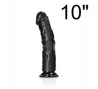 REALROCK DILDO REALISTICO NERO CON VENTOSA 5 MISURE 15-18-20-23-25 CM