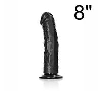 REALROCK DILDO REALISTICO NERO CON VENTOSA 5 MISURE 15-18-20-23-25 CM