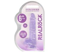 REALROCK - dildo realistico trasparente - lilla (15cm)