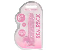 Dildo REALROCK semitrasparente realistico - rosa (15cm)