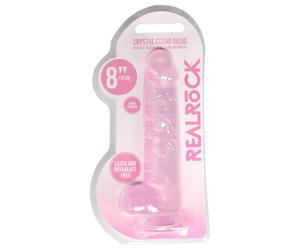 RealRock - dildo realistico trasparente - rosa 19 cm