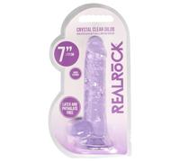 Dildo Realistico Trasparente Lilla - RealRock (17cm)