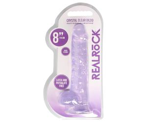 RealRock - dildo realistico trasparente - viola 19cm