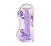 Dildo REALROCK Trasparente Realistico Viola (22cm)