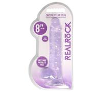 Dildo REALROCK trasparente e realistico - viola (19cm)