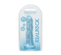 Dildo morbido liscio vaginale anale pene non realistico a sfere con ventosa blu