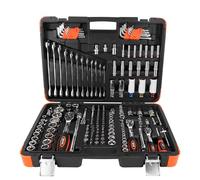 REALTEK Set Chiavi a Bussola, Chiavi a Cricchetto 1/4''+3/8"+1/2'' 178 Pezzi, 72 denti, Cr-V, Adatto per Lavori su Biciclette e Automobili le riparazioni