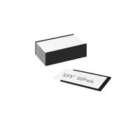 Realth 50 Pezzi Etichette Magnetiche Scrivibili Con Pellicola Protettiva Trasparente 50MM X 76.2MM per Uffici, Magazzini, Scaffali Metallici, Armadietti e Lavagne Bianche (MLH2350)