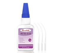 Realth Colla per Metallo | 30g High Resistance Bonds Super Colla | Impermeabile Resistente al Calore | 3 Gocces con Tappo Anti-Intascio | Metallo Alluminio Acciaio Inossidabile