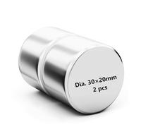 Realth Magnets Disco Neodimio Forti super forte da parete Magneti Permanenti 30mm*20mm per Frigo Ufficio Progetto Scientifico e Artigianato 2 Confezione Mini magneti rotondi (MC302)