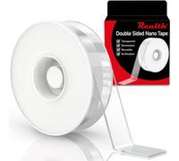 Realth Nastro Biadesivo Nano 30 mm x 5 m Nastro di Montaggio Resistente Trasparente Traceless per Home Office Business Carta decorativa Poster Photo Wall (NT30)