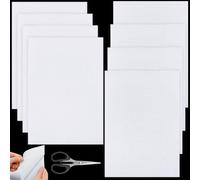 Realure 4 Paia Stretch Biadesivo Bianco, A4 Nastro Da Cucire Con Forbici, Hook & Loop Striscia Largo 20x30 Cm per Fai Da Te e Lavori Manuali, Tessuti, Cuscini, Abbigliamento, Scarpe