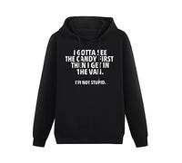 realx Hoodie Men's Pattern i Gotta See The Candy First. Then i Get in The Van. I'm Not Stupid Unisex Adult Size Black S