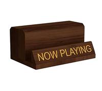 reamhome 1 pezzo NOW Playing Supporto per dischi in vinile Espositore per dischi in vinile marrone noce stand di archiviazione per album accessori