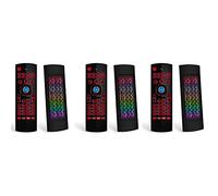 reamhome 3X Air Mouse per Android Tv Box, Mini Tastiera Wireless Air Mouse Telecomando con RGB Retroilluminato MX3 Pro IR Learning
