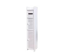 reamhome Armadietto portaoggetti per piccoli spazi, sopra il WC, per bagno, ad angolo, colore: bianco