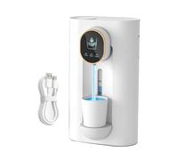 reamhome Dispenser per collutorio per bagno, 540 ml, erogatore automatico touchless, con tazze magnetiche, bianco