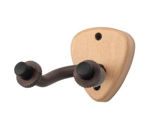 reamhome Supporto per Gancio per Chitarra con Supporto un Parete, Base nel Legno, Supporto per Manico per Chitarra Elettrica Acustica, Banjo, Basso, Con Fessura per Plettri,A