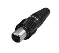 REAN 3 Perno RT3FCT-B Piccolo XLR Connettore. Bloccaggio Vite. Femmina TA3 Stile