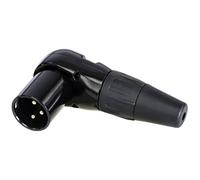 REAN RC3MR-B - Spina per cavo XLR a 3 poli angolata, nera