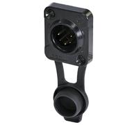 REAN Connettore XLR a 5 Poli Montaggio Frontale, IP65, Contatti Dorati