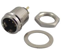 REAN Mini-XLR Plug a Montaggio a Pannello, 4 Poli, Dorato