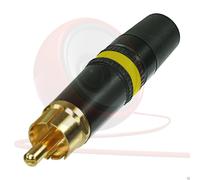 Rean Phono Rca Connettore. NYS373-4. Jack Maschio Plug. Giallo Marcatura. Video,