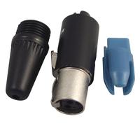 REAN Presa Mini-XLR In-Line, 4 Poli, Dorata