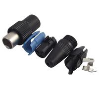 REAN Presa Mini-XLR in Linea, Serrafilo, 3 Poli, Placcata Oro