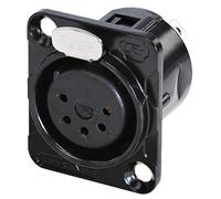 REAN Presa Panel Mount XLR a 5 Poli RC5FDL-B, Nero