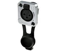 REAN Presa XLR 5 Poli, Tipo D, IP65, Nero, Contatti Dorati