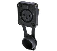 REAN Presa XLR a 5 Poli, Dimensione D, IP65, Nero, Contatti Stagnati