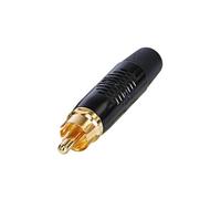 Rean RF2C-B-0 Connettore RCA Spina 1pz In Ottone Placcato Con Scocca Nera