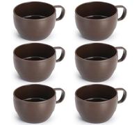 ReaNea Tazzine Caffe Set di 6, tazze da caffè 350ml, tazzine da caffè di plastica leggere e resistenti per la casa, all'aperto, picnic, campeggio, regalo di compleanno