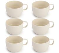ReaNea Tazzine Caffe Set di 6, tazze da caffè 350ml, tazzine da caffè di plastica leggere e resistenti per la casa, all'aperto, picnic, campeggio, regalo di compleanno
