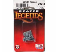 Reaper Dark Elf Assassin Miniature Figure 25mm Heroic Scale Bones USA Miniatures