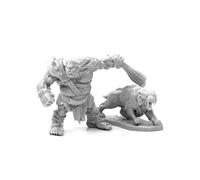 Reaper Miniatures - 77939 - Hill Giant Hunter & Dire Lion - Bones DHL