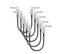 Reapyyt Confezione da 5 cavi patch piatti per pedale effetto chitarra, lunghezza 15,2 cm, con connettori ad angolo retto da 1/4 di pollice