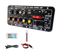 Reapyyt Scheda Amplificatore con Audio Ottico Bluetooth AMP USB Radio FM Lettore TF Subwoofer Audio DIY per Auto Domestica (Spina UE)